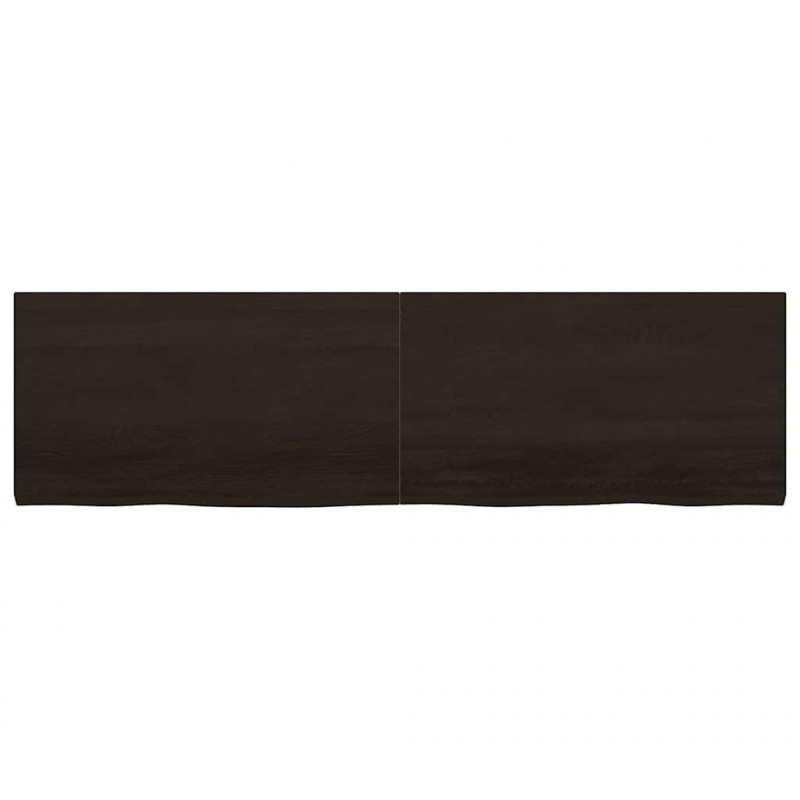 Blat do łazienki, ciemnobrązowy, 180x50x(2-4) cm, lite drewno