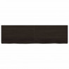 Blat do łazienki, ciemnobrązowy, 180x50x(2-6) cm, lite drewno