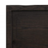 Blat do łazienki, ciemnobrązowy, 180x50x(2-6) cm, lite drewno