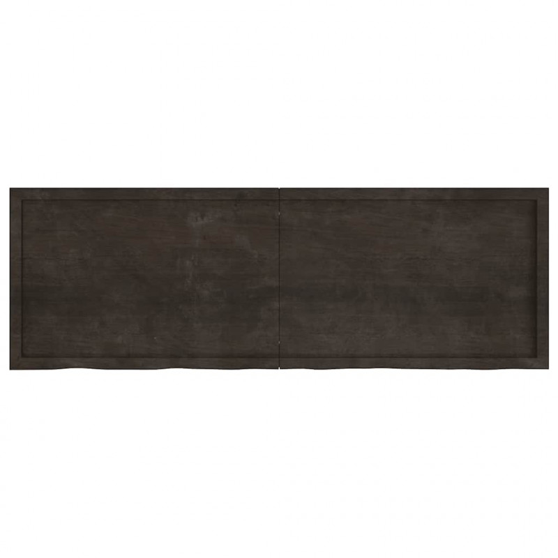 Blat do łazienki, ciemnobrązowy, 180x60x(2-4) cm, lite drewno