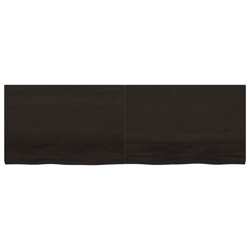 Blat do łazienki, ciemnobrązowy, 180x60x(2-4) cm, lite drewno