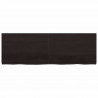 Blat do łazienki, ciemnobrązowy, 180x60x(2-6) cm, lite drewno