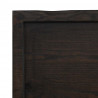 Blat do łazienki, ciemnobrązowy, 200x60x(2-4) cm, lite drewno
