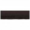 Blat do łazienki, ciemnobrązowy, 200x60x(2-6) cm, lite drewno