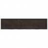 Blat do łazienki, ciemnobrązowy, 220x50x(2-4) cm, lite drewno