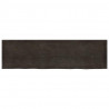 Blat do łazienki, ciemnobrązowy, 220x60x(2-4) cm, lite drewno