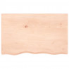 Blat stołu, 80x50x(2-6) cm, surowe lite drewno dębowe