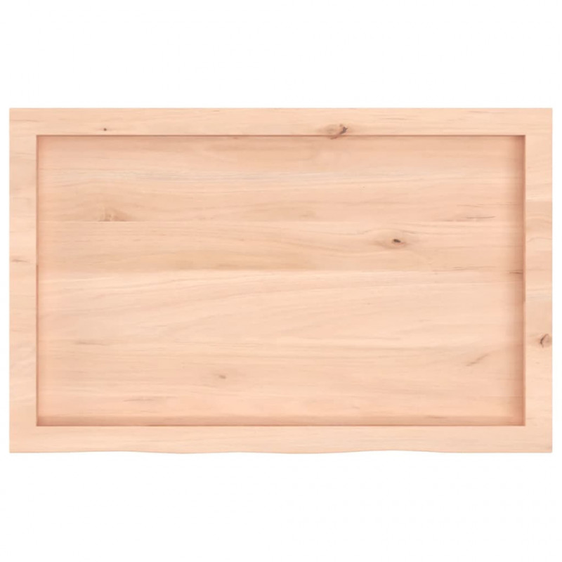 Blat stołu, 80x50x(2-6) cm, surowe lite drewno dębowe