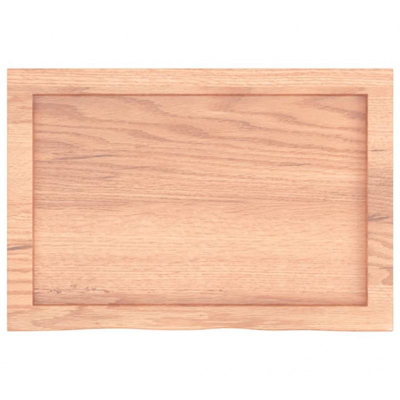 Blat do stołu, jasnobrązowy, 60x40x(2-4)cm, lite drewno dębowe