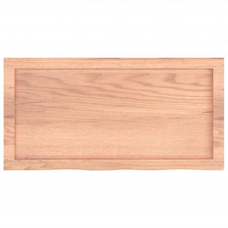 Blat do stołu, jasnobrązowy, 80x40x(2-6)cm, lite drewno dębowe