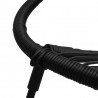 5-częściowy zestaw mebli ogrodowych, czarny, rattan PVC