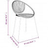 5-częściowy zestaw mebli ogrodowych, czarny, rattan PVC