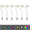 Lampki solarne ogrodowe LED, 6 szt., 9x7,8x29,5 cm