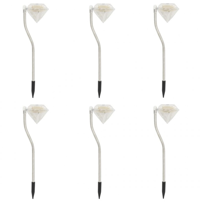 Lampki solarne ogrodowe LED, 6 szt., 9x7,8x29,5 cm