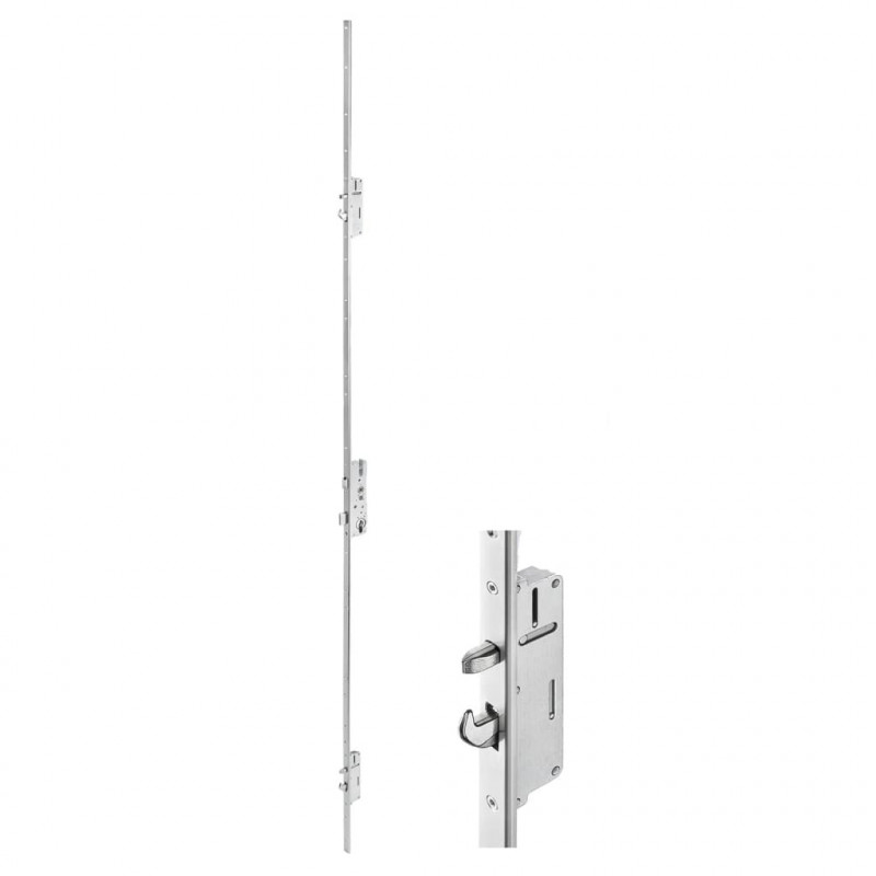 Drzwi wejściowe, białe, 100x210 cm, aluminium i PVC