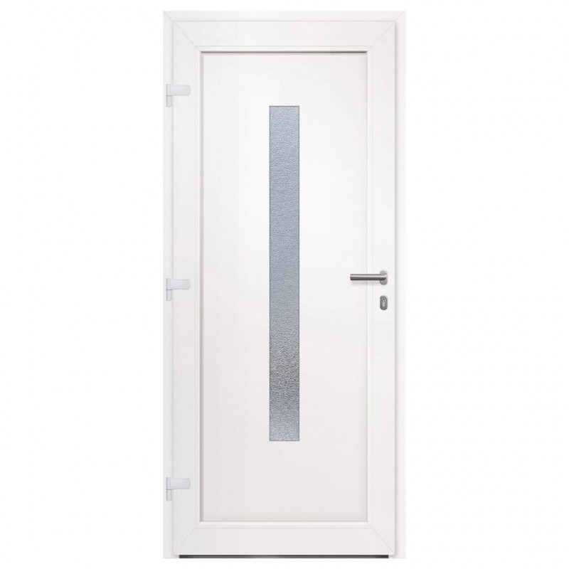Drzwi wejściowe, antracytowe, 88x200 cm, PVC