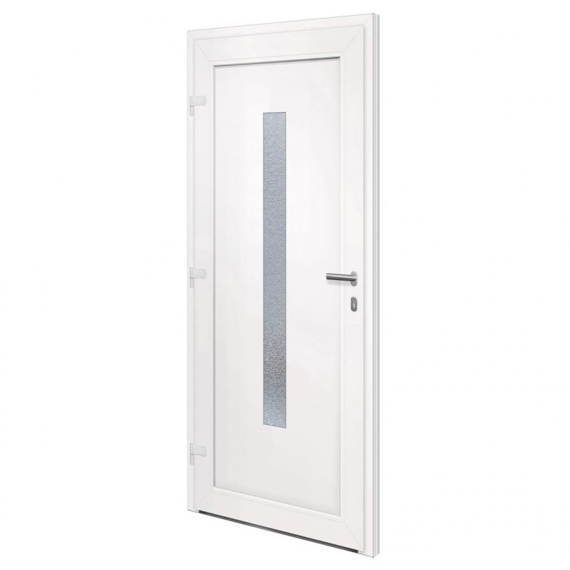 Drzwi wejściowe, antracytowe, 88x200 cm, PVC