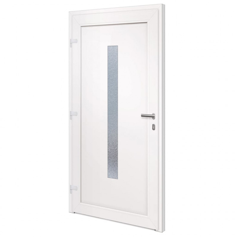 Drzwi wejściowe, antracytowe, 98x200 cm, PVC