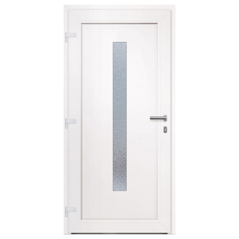 Drzwi wejściowe, antracytowe, 98x208 cm, PVC
