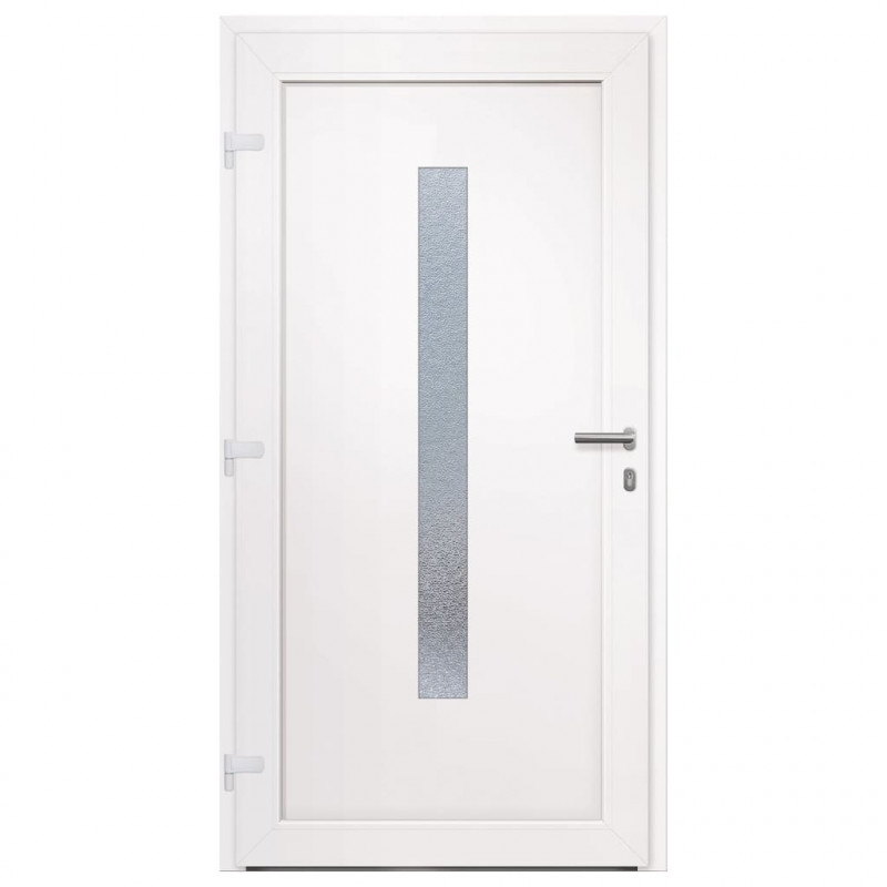 Drzwi wejściowe, antracytowe, 108x208 cm, PVC