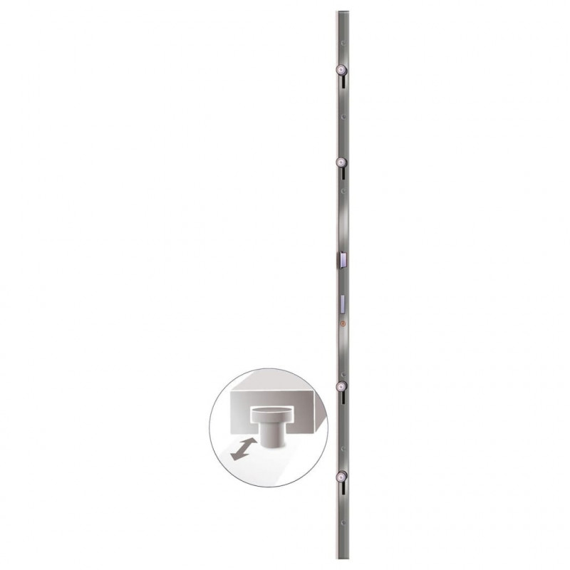 Drzwi wejściowe, antracytowe, 98x208 cm, PVC