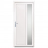 Drzwi wejściowe, białe, 98x208 cm, PVC