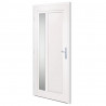 Drzwi wejściowe, białe, 98x208 cm, PVC