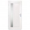 Drzwi wejściowe, białe, 98x208 cm, PVC