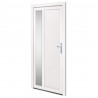 Drzwi wejściowe, białe, 98x208 cm, PVC