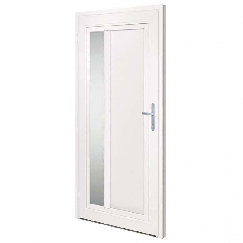 Drzwi wejściowe, antracytowe, 98x200 cm, PVC