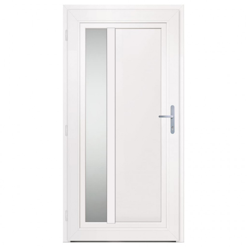 Drzwi wejściowe, antracytowe, 98x200 cm, PVC