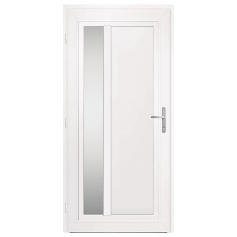 Drzwi wejściowe, antracytowe, 98x208 cm, PVC