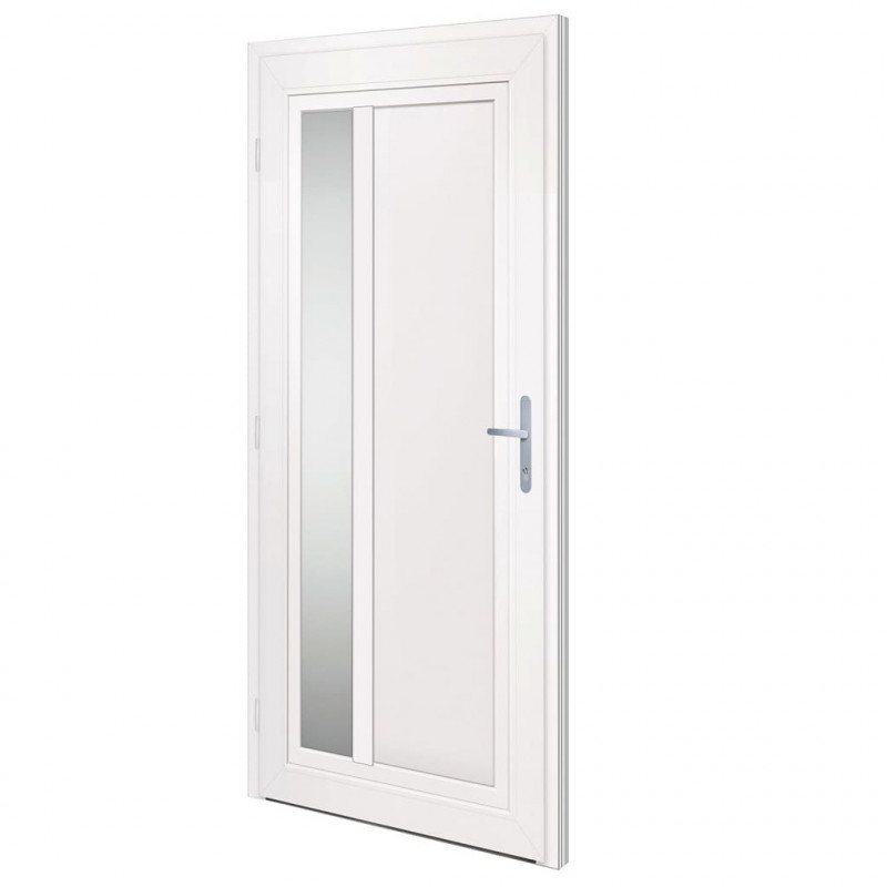 Drzwi wejściowe, antracytowe, 98x208 cm, PVC