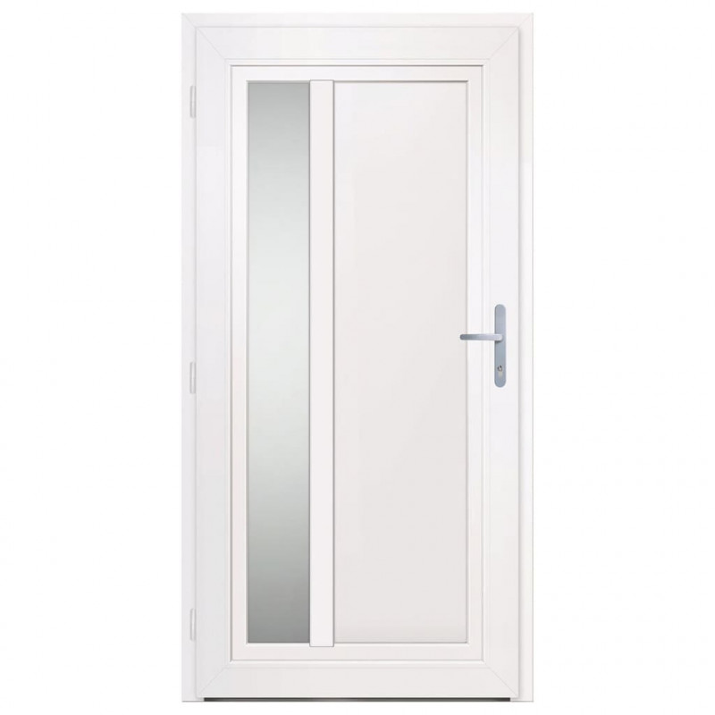 Drzwi wejściowe, antracytowe, 108x208 cm, PVC