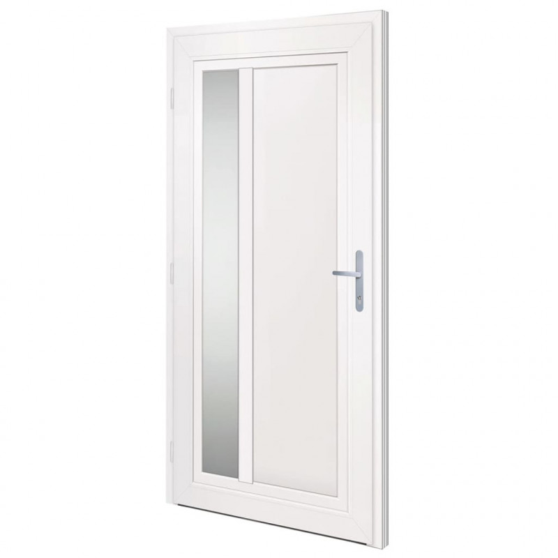 Drzwi wejściowe, antracytowe, 108x208 cm, PVC