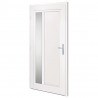 Drzwi wejściowe, antracytowe, 108x208 cm, PVC
