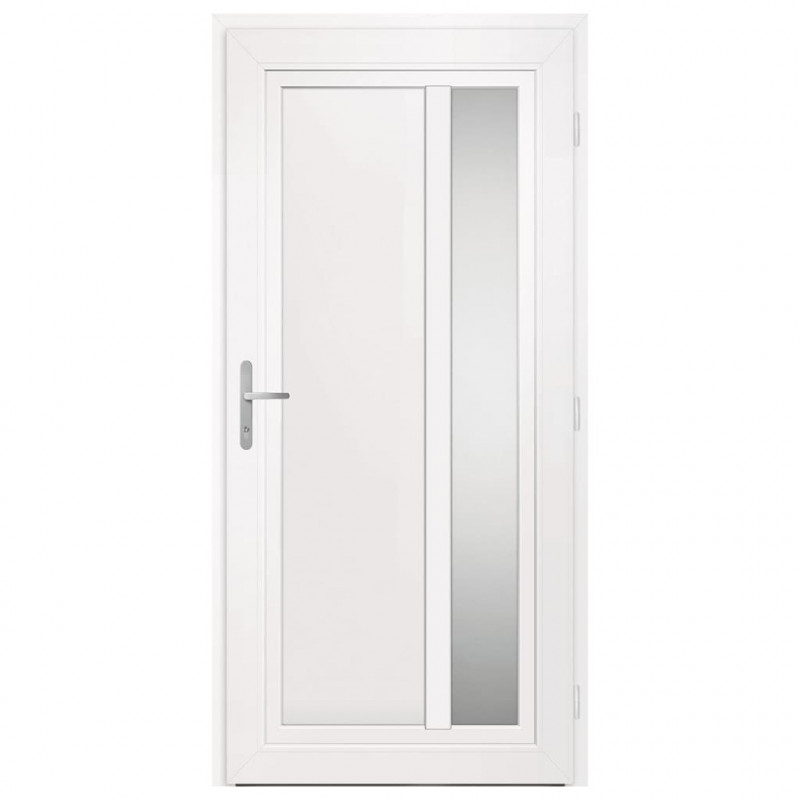 Drzwi wejściowe, antracytowe, 98x208 cm, PVC