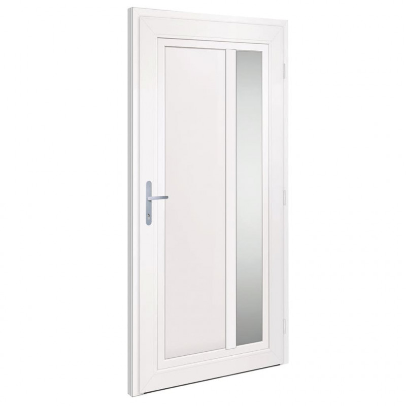 Drzwi wejściowe, antracytowe, 108x208 cm, PVC