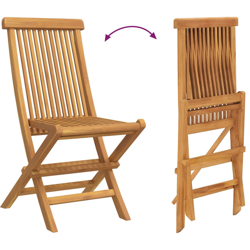 Zestaw do jadalni w ogrodzie 5 pcs Brązowy Lite drewno teakowe