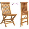 Zestaw do jadalni w ogrodzie 7 pcs Brązowy Lite drewno teakowe