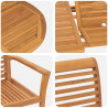 Zestaw do jadalni w ogrodzie 5 pcs Brązowy Lite drewno teakowe
