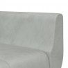 Sofa rozkładana L, jasnoszara, 275x140x70 cm, aksamit