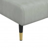 Sofa rozkładana L, jasnoszara, 275x140x70 cm, aksamit