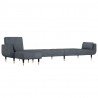 Sofa rozkładana L, ciemnoszara, 275x140x70 cm, aksamit