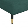 Sofa rozkładana L, ciemnozielona, 275x140x70 cm, aksamit