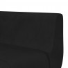 Sofa rozkładana L, czarna, 275x140x70 cm, aksamit