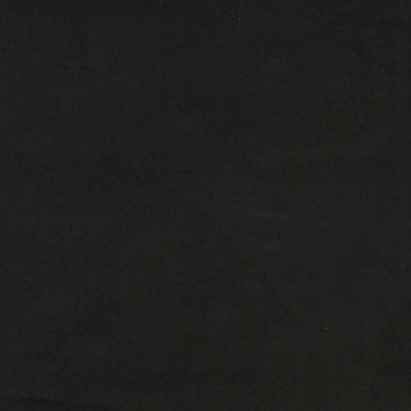 Sofa rozkładana L, czarna, 275x140x70 cm, aksamit