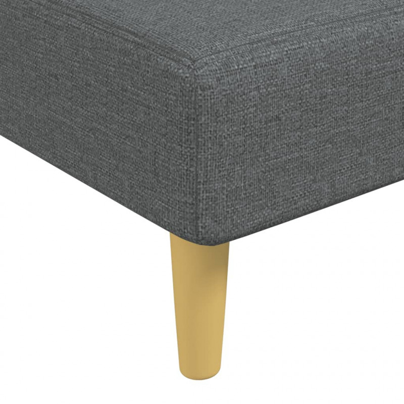 Sofa rozkładana L, ciemnoszara, 279x140x70 cm, tkanina