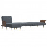 Sofa rozkładana L, ciemnoszara, 279x140x70 cm, aksamit