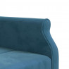 Sofa rozkładana L, niebieska, 271x140x70 cm, aksamit